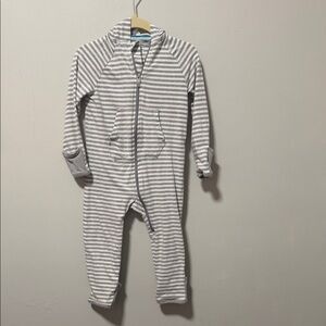 Coolibar Gray and White 12-18 months Striped Kids Bodysuit